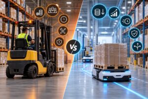 Rentabilidad de robots AMR frente a carretillas