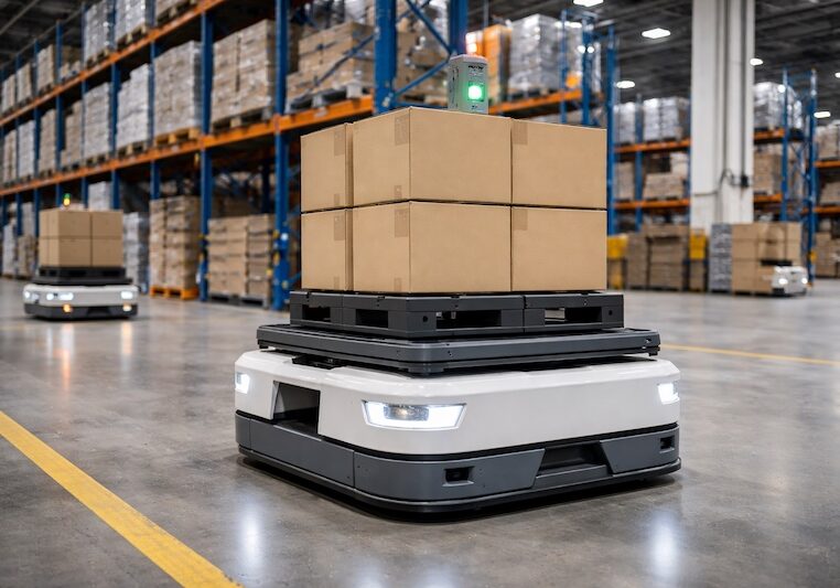 Automatización logística con robots AMR