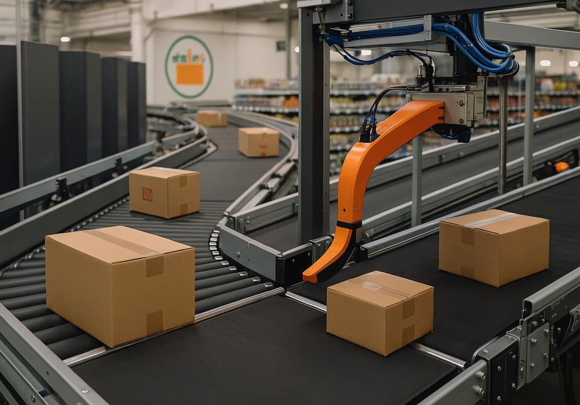 Sistemas de clasificación de paquetes de alta velocidad para centros logísticos